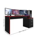 Ver imagem 6 de Mesa para Desk Gamer Drx-5000 Preto-vermelho - Pr Móveis Preto-vermelho