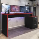 Ver imagem 3 de Mesa para Desk Gamer Drx-5000 Preto-vermelho - Pr Móveis Preto-vermelho