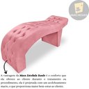 Ver imagem 5 de Maca Estofada Capitonê Clínica Salão Estética Suede Eduarda:Rosê