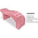 Ver imagem 6 de Maca Estofada Capitonê Clínica Salão Estética Suede Eduarda:Rosê