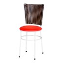 Ver imagem 4 de 2 Cadeiras para Mesa Branca Hawai Avelã Cor:vermelho