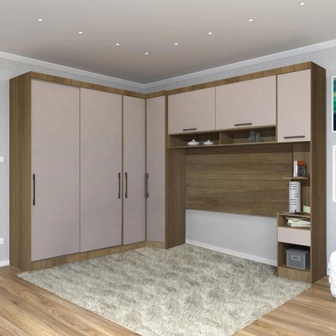 Guarda Roupa Casal Modulado Cp06 Delphi Avelã/cinnamon L01 - Mpozenato