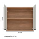 Ver imagem 2 de Armário de Cozinha Aéreo 02 Portas 80cm Firenze Amêndola Nude Prime Tx Demóbile
