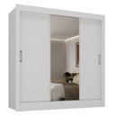 Ver imagem 2 de Guarda-Roupa Casal 3 Portas Correr com Espelho Real Yescasa Branco