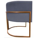 Ver imagem 4 de Kit 2 Poltronas para Sala de Recepção Luna Suede Cores Base de Ferro Bronze