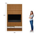 Ver imagem 2 de Painel Ripado Modular 141 X 250cm com 1 Nicho e Prateleira 1.4 Linea Brasil - Nature/off White