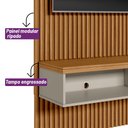 Ver imagem 4 de Painel Ripado Modular 141 X 250cm com 1 Nicho e Prateleira 1.4 Linea Brasil - Nature/off White