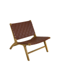 Ver imagem 1 de Poltrona Em Madeira Encosto E Assento Em Couríssimo