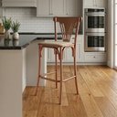 Ver imagem 3 de Kit 5 Banquetas Altas Paris em Aço Cobre para Cozinha Bancada Gourmet Balcão com Assento na Cor Bege