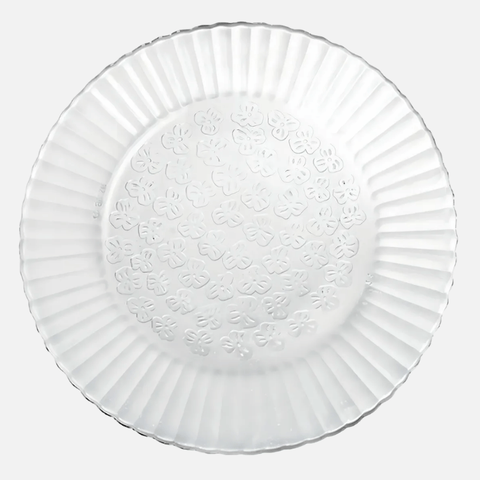 Prato Fundo Primavera Duralex 22,4 cm em Vidro Transparente - Kit com 24 Unidades