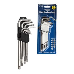 Jogo de Chaves Torx Longa C/ 9 Pecas - 2