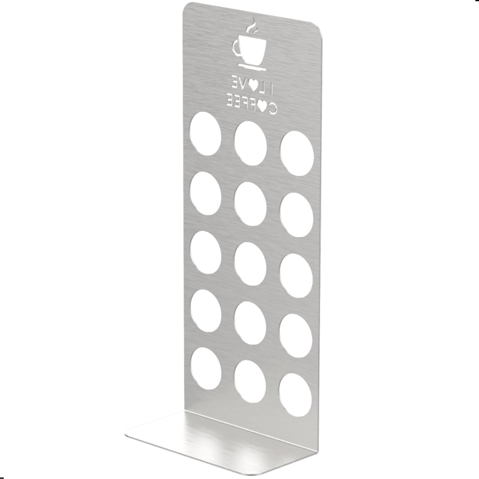 Suporte Porta Cápsulas de Café Inox Escovado 15 Cápsulas - 6