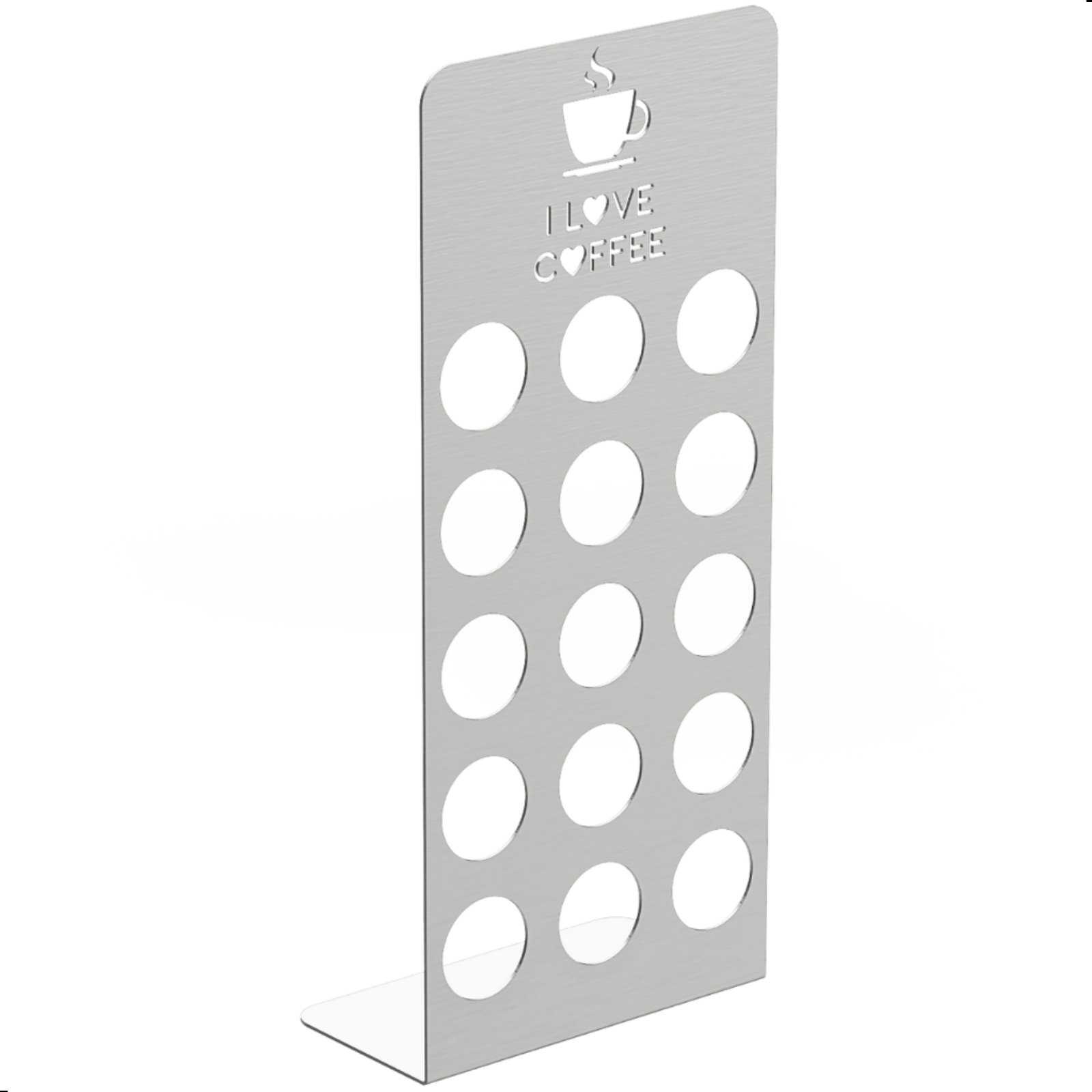 Suporte Porta Cápsulas de Café Inox Escovado 15 Cápsulas - 3