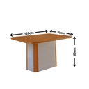 Ver imagem 6 de Conjunto Jantar Isadora 4 Lugares MDF Cadeiras Lira Linho Grafite 120cm Moderna