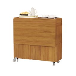 Mesa Dobrável Multiuso Vira Aparador Jade MDF Várias Cores:‎ Nature - 4