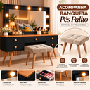 Ver imagem 5 de Penteadeira Camarim com 7 Leds Espelho Grande e Gavetas Organizadoras 100% MDF