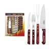 Kit para Churrasco Inox com Cabo Vermelho Polywood 14 Peças - 1