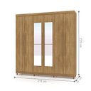 Ver imagem 2 de Guarda-roupa Elegance 6 Portas Nature com Espelho 8 Pés Madeira 225cm Altura 218cm