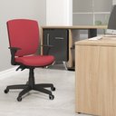 Ver imagem 2 de Kit 03 Cadeiras de Escritório Diretor Office Giratória Preto Alta Flexi P03 Vinil Vermelho - Lyam Ly