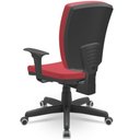 Ver mais imagens de Kit 03 Cadeiras de Escritório Diretor Office Giratória Preto Alta Flexi P03 Vinil Vermelho - Lyam Ly