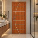 Ver imagem 4 de Porta Madeira Frisada R20C 210 x 80 cm Pintura UV:Mogno