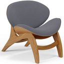 Ver imagem 1 de Poltrona Decorativa Orgânica Sala Living Kadosh L02 Suede Cinza - Lyam Decor