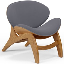 Poltrona Decorativa Orgânica Sala Living Kadosh L02 Suede Cinza - Lyam Decor - 1