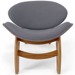 Poltrona Decorativa Orgânica Sala Living Kadosh L02 Suede Cinza - Lyam Decor - 3