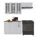 Ver imagem 5 de Cozinha Modulada Compacta Americana 100% MDF 200cm com Rodapé Provence Multimóveis Crink-CPT011