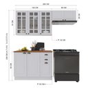 Ver imagem 6 de Cozinha Modulada Compacta Americana 100% MDF 200cm com Rodapé Provence Multimóveis Crink-CPT011
