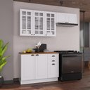Ver imagem 4 de Cozinha Modulada Compacta Americana 100% MDF 200cm com Rodapé Provence Multimóveis Crink-CPT011