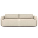 Ver imagem 3 de Sofá 3 Lugares Sala Living Orgânico 240cm Oregon K01 Veludo Bege - Lyam Decor
