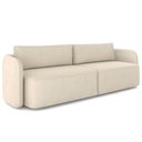 Ver imagem 1 de Sofá 3 Lugares Sala Living Orgânico 240cm Oregon K01 Veludo Bege - Lyam Decor