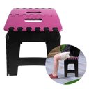 Ver imagem 2 de Banco Dobrável para Camping Multiuso até 100kg Banqueta Plástico Rosa