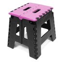 Ver imagem 5 de Banco Dobrável para Camping Multiuso até 100kg Banqueta Plástico Rosa