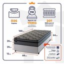 Ver imagem 3 de Cama Box Molas Ensacadas Montreal Solteiro 88x188 King House