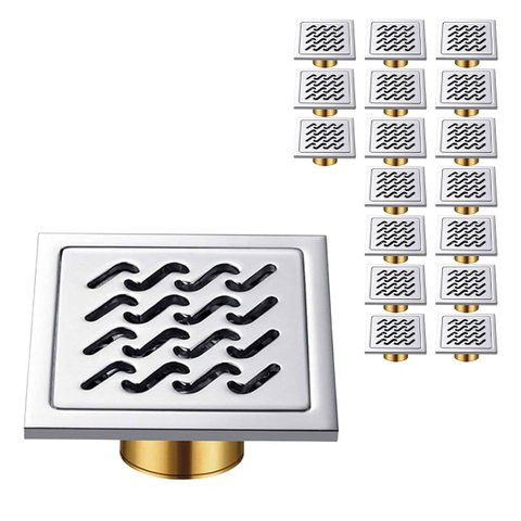 Ralo 10x10 Inox Anti Odor Banheiro Box Kit 17 Uni Lavabo Anti Inseto Quintal Jardim Casa Varanda Hig