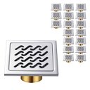 Ver imagem 1 de Ralo 10x10 Inox Anti Odor Banheiro Box Kit 17 Uni Lavabo Anti Inseto Quintal Jardim Casa Varanda Hig