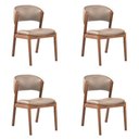 Ver imagem 1 de Kit 4 Cadeiras Decorativa Sala de Jantar Luxo Luna Facto Fendi - Mozzelar