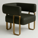 Ver imagem 2 de Poltrona Cadeira Decorativa Versátil Loy - Zahav Estofados:courino Sintético Preto