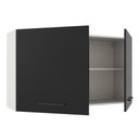Ver imagem 7 de Armário Aéreo Multiuso 120cm 2 Portas Branco/preto Agata Madesa Branco/preto