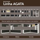 Ver imagem 2 de Armário Aéreo Multiuso 120cm 2 Portas Branco/preto Agata Madesa Branco/preto