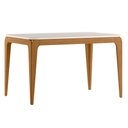 Ver imagem 7 de Mesa Retangular Tampo de Vidro Claris 120cm Ypê Off White N01 com 4 Cadeiras Nadja Linho Cru - Lyam