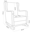 Ver imagem 4 de Poltrona de Amamentação com Balanço e Puff Mavie L02 Bouclê Creme
