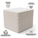 Ver imagem 5 de Poltrona de Amamentação com Balanço e Puff Mavie L02 Bouclê Creme