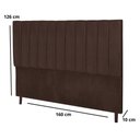Ver imagem 2 de Cabeceira Cama Box Queen 160cm Carla Suede Marrom e Frame
