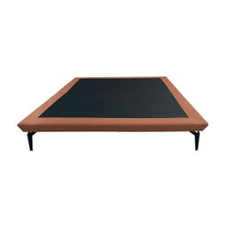 Estrutura para Cama Japonesa Toquio King com Cabeceira Almofada Linho Telha - 4