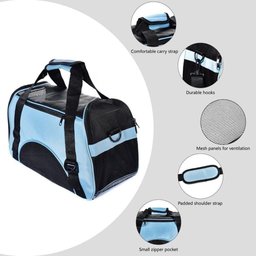 Bolsa Mala de Transporte Grande 8kg Cachorro Gato Resistente - 2
