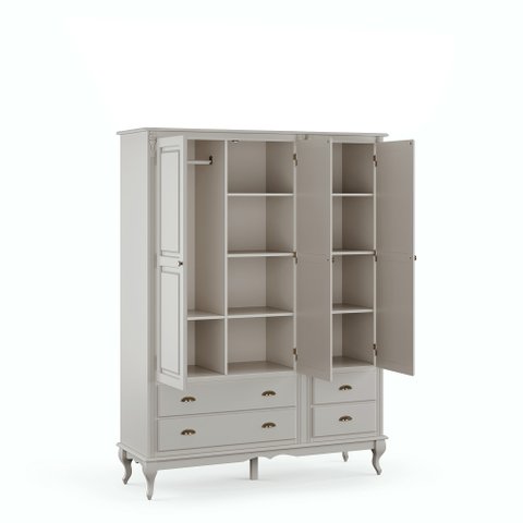 Roupeiro Hannover 3 Portas 4 Gavetas - 60825