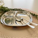 Ver imagem 2 de Kit Refeição Infantil Prato Garfo Colher 3 Peças Inox